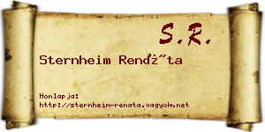 Sternheim Renáta névjegykártya